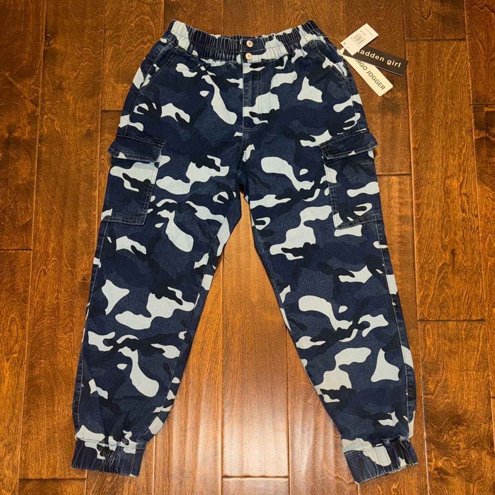 Madden Girl Kids Blue Camo Jeans